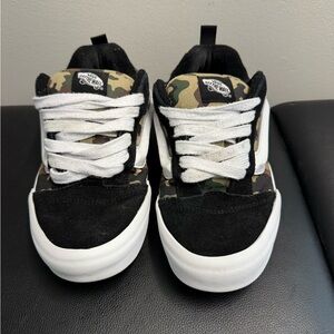 Vans Kids Black and Camouflage Sneakers